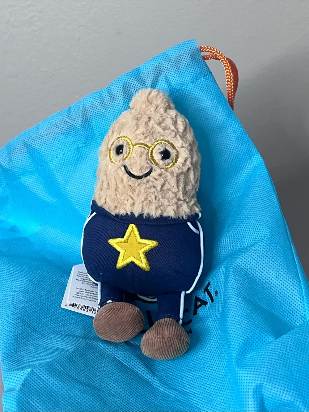 NWTS Jellycat Amuseables Peanut Star Student Outfit